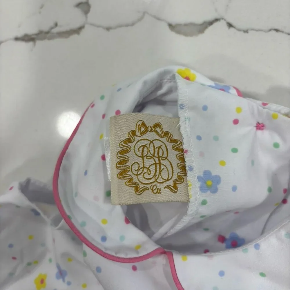 The Beaufort Bonnet Company Girls Dress 12-18 Months Floral White TBBC Collar - Picture 5 of 6